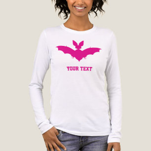 Camiseta Triblenda Murciélago Rosa Personalizado Nombre Gótico Lindo