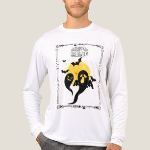 Camiseta Triblenda Murciélagos de Luna Llena Fantasma Espeluznante Ha