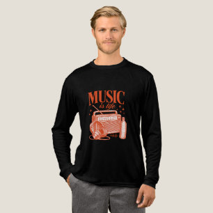 Camiseta Triblenda Music Is Life Vintage Design