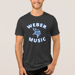 Camiseta Triblenda Música Weber (letras blancas con contorno azul)