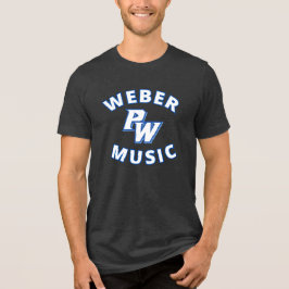Camiseta Triblenda Música Weber (texto azul) con nuevo logotipo de PW