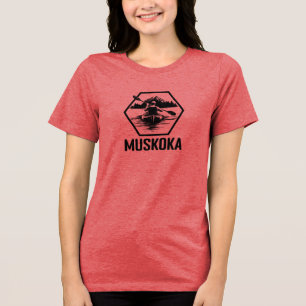 Camiseta Triblenda Muskoka Ontario Kayaker - Tri femenino de Bella+Ca