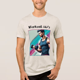 Camiseta Triblenda Muskulöser Mann mit einer Hantel