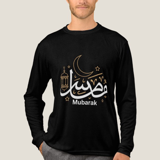 Camiseta Triblenda Muslim Eid Mubarak Long Sleeve T-Shirt (Anverso)