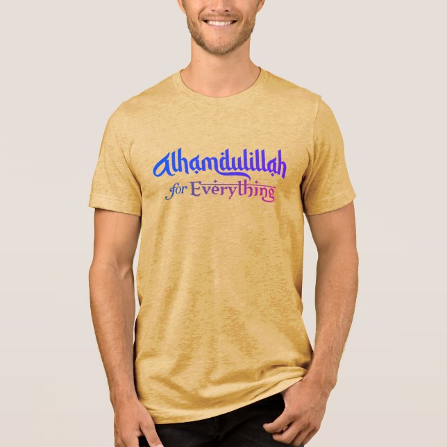Camiseta Triblenda Muslim Umrah Hajj Ramadan Eid Nikah Alhamdulillah (Anverso)
