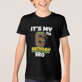 Camiseta Triblenda My 6th Birthday Bro Video Game Pixel 