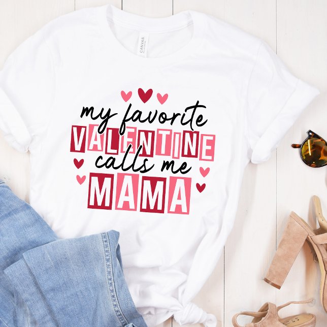 Camiseta Triblenda My Favorite Valentine Call Me Mama – Cute Pink Hea (Subido por el creador)