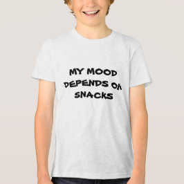CAMISETA TRIBLENDA MY MOOD DEPENDS ON SNACKS