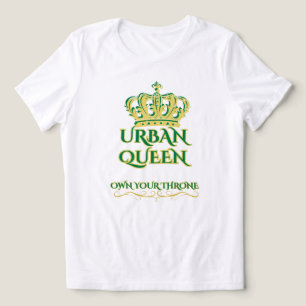 CAMISETA TRIBLENDA NACIDA PARA LIDERAR BLANCO VERDE GRÁFICA URBANA MU