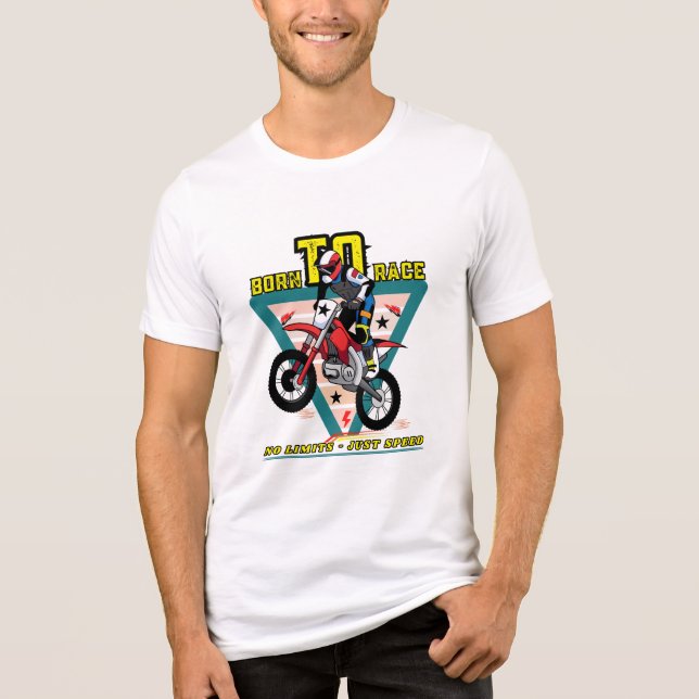 Camiseta Triblenda Nacido en la raza | Sin límites, solo velocidad -  (Anverso)