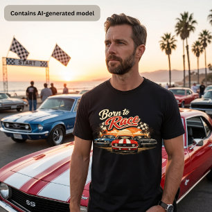 Camiseta Triblenda Nacido para Correr Coches Musculosos Clásicos Pues