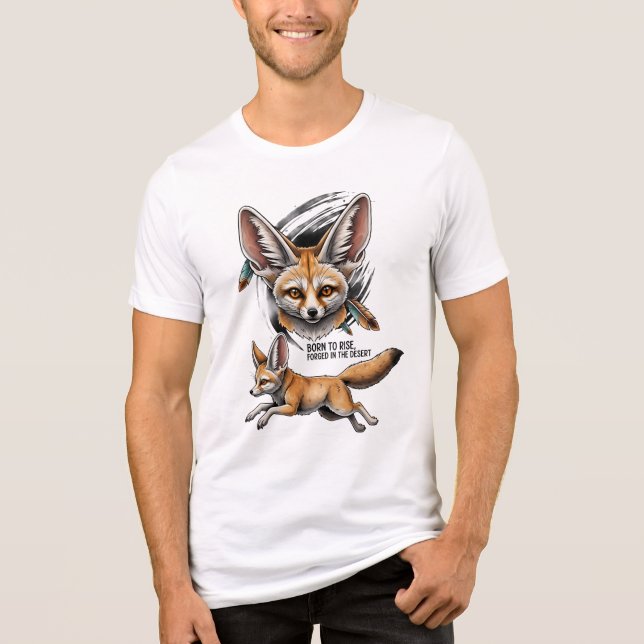 Camiseta Triblenda Nacido para crecer - Desierto Tribal Fennec Fox Il (Anverso)