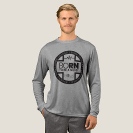 Camiseta Triblenda Nacido Para Ser Una Enfermera De Manga Larga De Tr