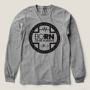 Camiseta Triblenda Nacido Para Ser Una Enfermera De Manga Larga De Tr