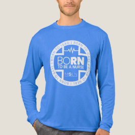 Camiseta Triblenda Nació Para Ser Una Enfermera De Manga Larga Y Oscu