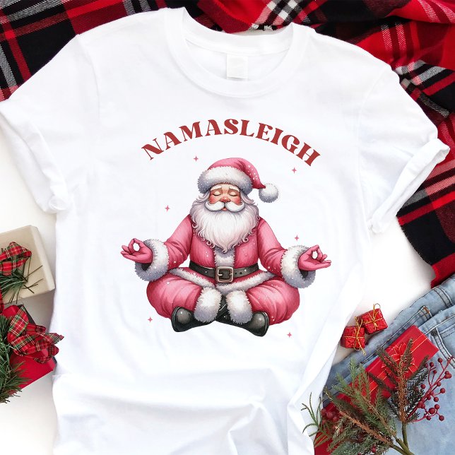 Camiseta Triblenda Namasleigh Funny Santa Yoga Navidades (Subido por el creador)