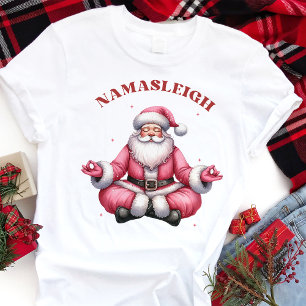 Camiseta Triblenda Namasleigh Santa divertido Yoga Navidad