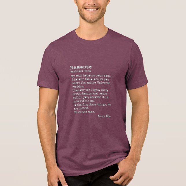 Camiseta Triblenda Namaste: (Anverso)