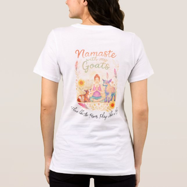 Camiseta Triblenda Namaste with my Goats Yoga Tee (Reverso )