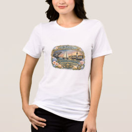 Camiseta Triblenda Nancy Mystic Connecticut Vintage Náutico