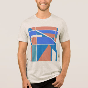 Camiseta Triblenda Naranja azul brillante Oscuro Verde azulado grande