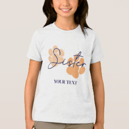 Camiseta Triblenda Naranja Azul Perro Paw Impresión Hermandad de la f