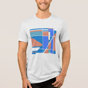 Camiseta Triblenda Naranja Blue Verde azulado Off-white Boxes Resumen
