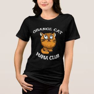 CAMISETA TRIBLENDA NARANJA CAT MAMA MOM GINGER CAT CLUB T-SHIRT