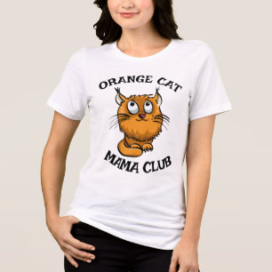 CAMISETA TRIBLENDA NARANJA CAT MAMA MOM GINGER CAT CLUB T-SHIRT