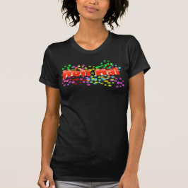 Camiseta Triblenda Naranja Holi Hai con puntos coloridos