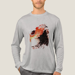Camiseta Triblenda Naranja Pintura de pinza de aerógrafo amarillo neg