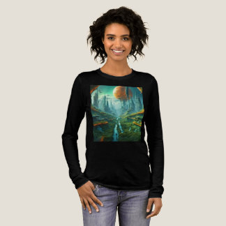 Camiseta Triblenda Naturaleza alienígena y arte de ciencia ficción fu