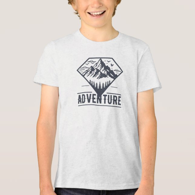 Camiseta Triblenda Naturaleza geométrica moderna Aventura de las mont (Anverso)