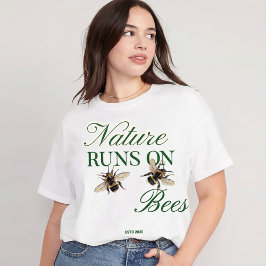 Camiseta Triblenda Nature Runs On Bees - Eco-Friendly Bumblebee