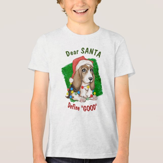 Camiseta Triblenda Naughty Beagle Pup Holiday (Anverso)