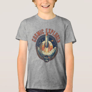 Camiseta Triblenda Nave Cohete Explorador Cósmico Futuro Espacio 