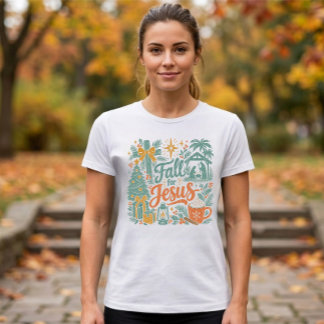 Camiseta Triblenda Navidad de Otoño Fiesta “Caer por Jesús”