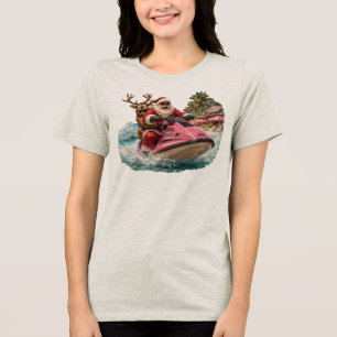 Camiseta Triblenda Navidad en la Playa Aferrándose a la Vida