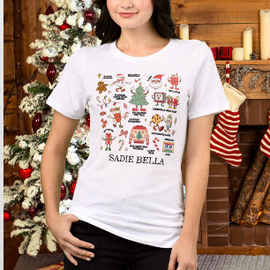 Camiseta Triblenda Navidad Retro Nostálgica Verde y Rojo