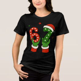 Camiseta Triblenda Navidad "Six Seven" Caramelo de moda