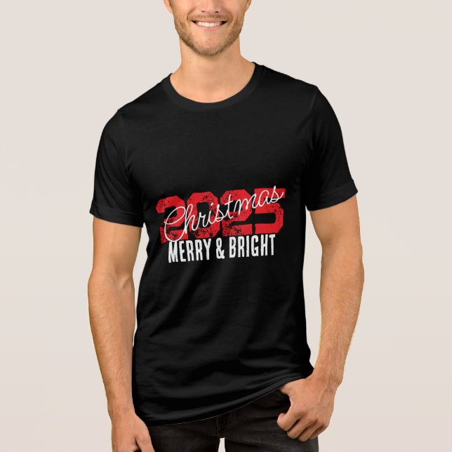 Camiseta Triblenda Navidades 2025 Merry & Bright (Anverso)