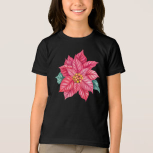 Camiseta Triblenda Navidades Acuarela Poinsettia Flor-74545