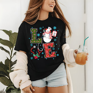 Camiseta Triblenda Navidades aman a la enfermera cute profesional de 