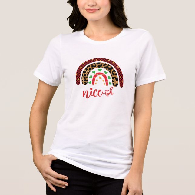 Camiseta Triblenda Navidades bonitos citan a una mala o buena (Anverso)