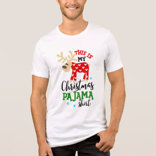 Camiseta Triblenda Navidades Camisas de Pajama celebran fiesta de ren