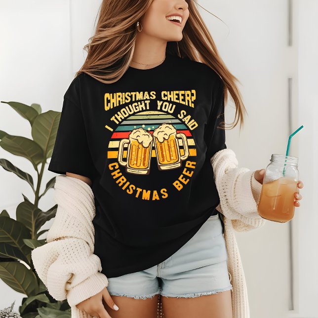 Camiseta Triblenda Navidades celebran fiesta festiva retro con cervez (Subido por el creador)