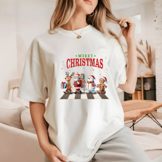 Camiseta Triblenda Navidades cortos reno Santa Snowman