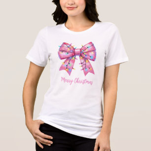 Camiseta Triblenda Navidades de Coquette rosa iluminan