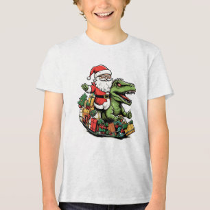 Camiseta Triblenda Navidades de dinosaurios T-Rex Festividad divert