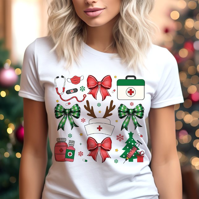 Camiseta Triblenda Navidades de enfermería vacaciones médicas Coquett (Subido por el creador)